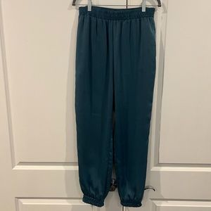 Zara Blue/Green Satin Effect Joggers